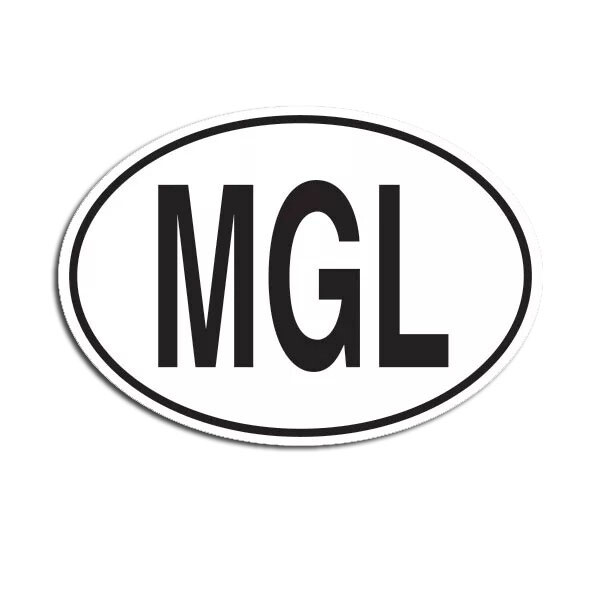 MGL Mongolia Country Code Oval Sticker Decal