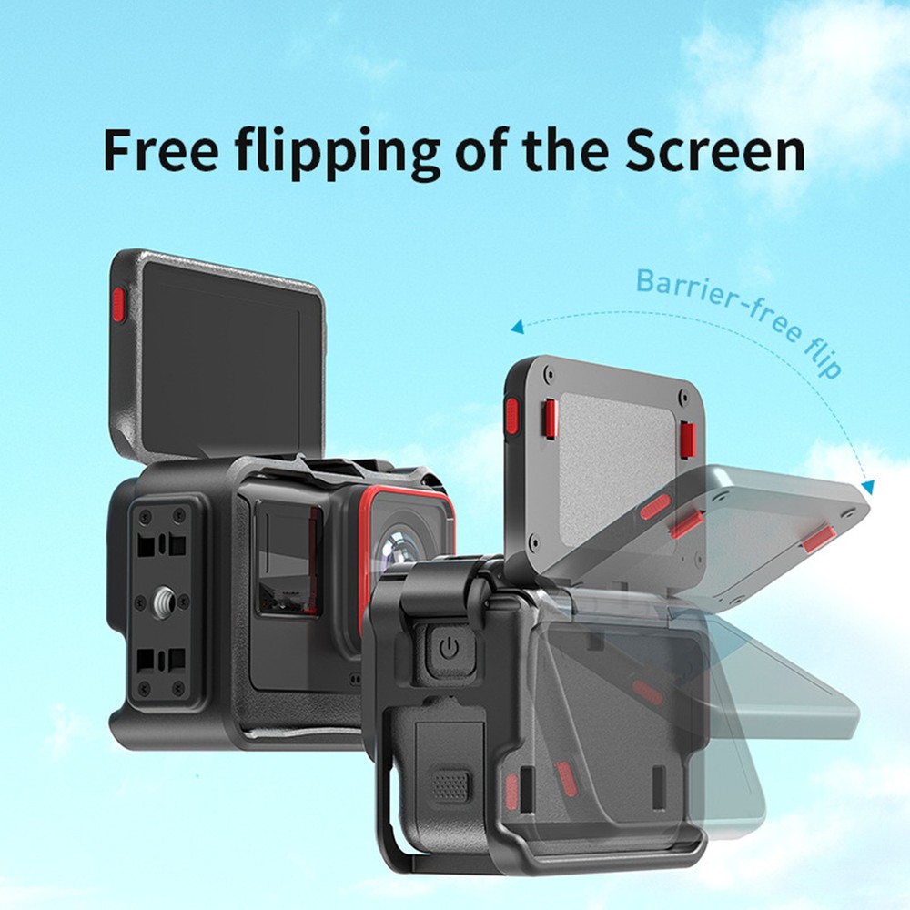 For Insta360 Ace/Ace Pro Camera ABS Plastic Housing Frame Case Protector Balck