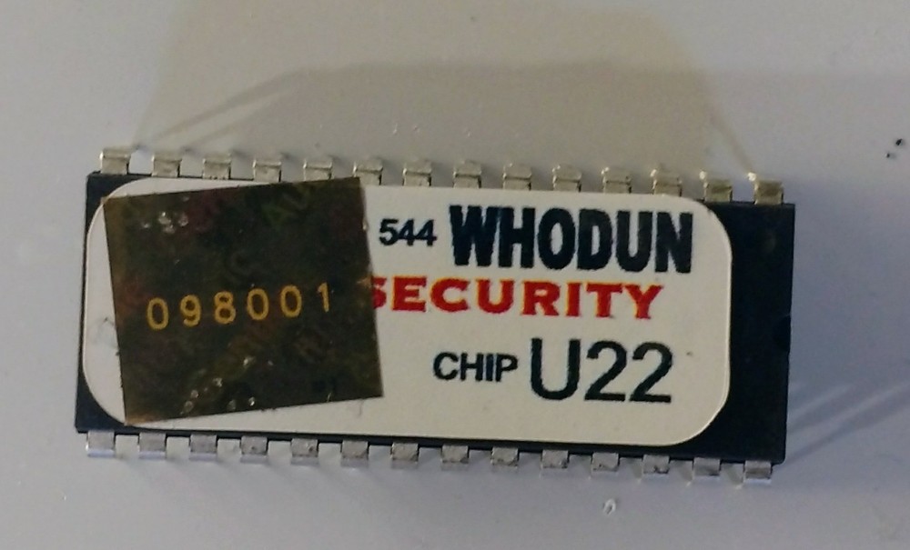 Williams WPC-S CPU G10/U22 security chip Who Dunnit pinball machine