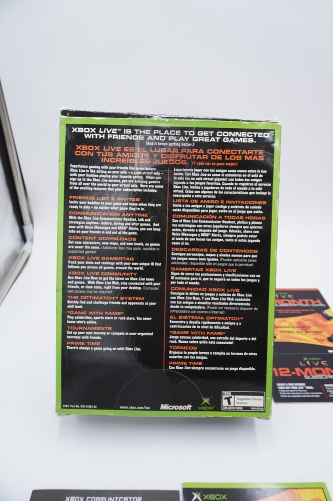 Original Xbox Live Starter Kit Big Box | Box + Inserts Only | No Mic/Game