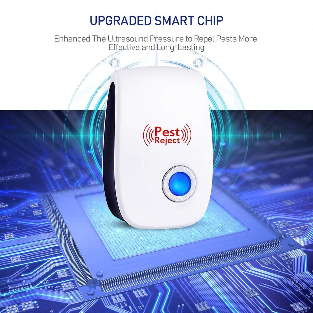 Electronic Ultrasonic Pest Reject Bug Mosquito Cockroach Mouse Killer Repellers