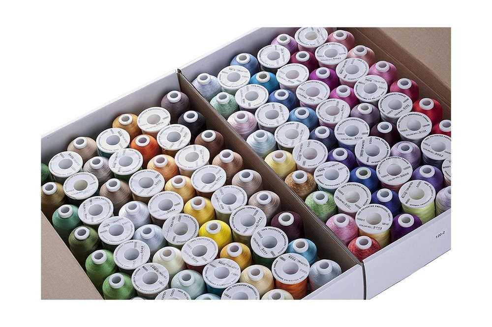 Simthread Value Pack Bundle Add-ons | Madeira 120 Colors Kit & 144pcs White P...