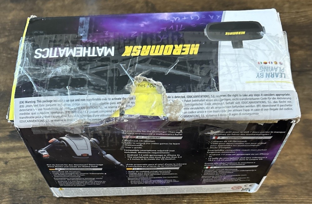 HEROMASK VR Headset Math Mathematics Educational Games for 5+ years