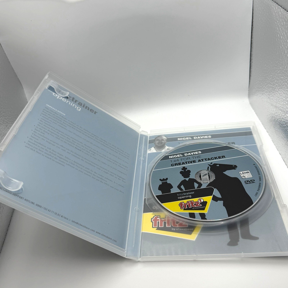 Nigel Davies 1.e4 For the Creative Attacker Fritz Trainer Chessbase DVDROM Chess