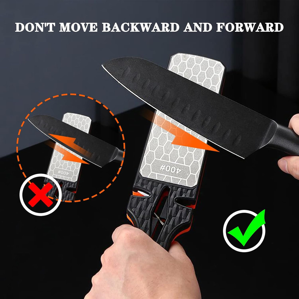 Diamond Sharpening Stone,400/1000 Grit Handheld Double-Sided Diamond Sharpener 5