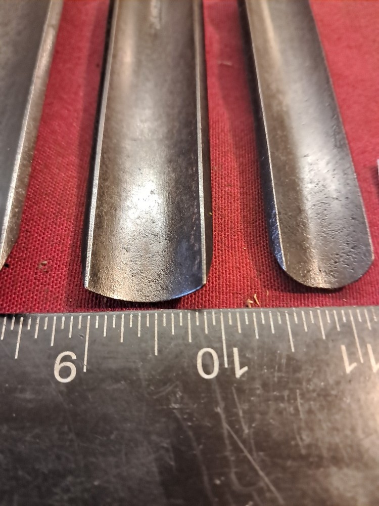 3 Pieces of Vintage Carving Gouges 2 x Stormont & Another. Larger Piece 1-1/2"