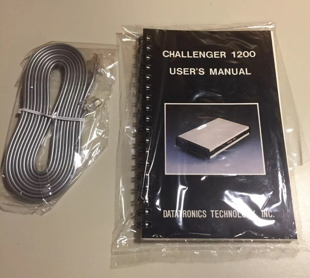 Vintage Datatronics Technology Modem Challenger 1200 Complete In Box