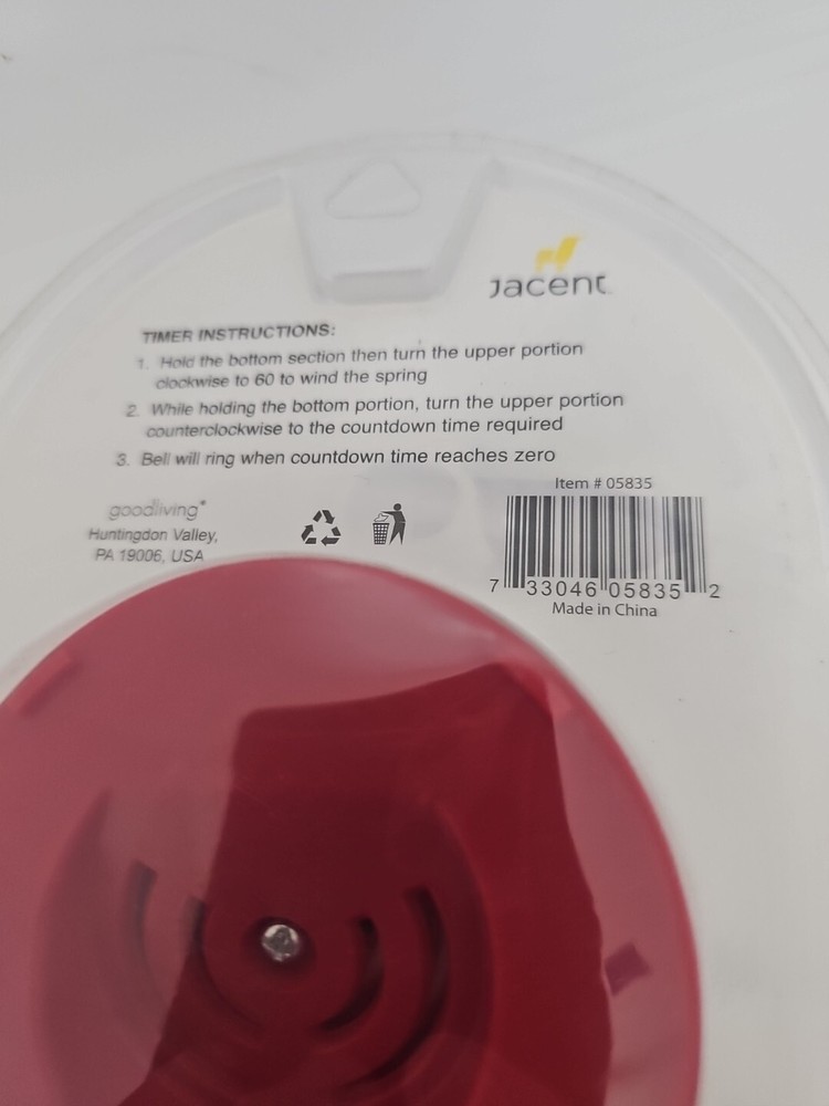 Red 60 Minute Kitchen Timer by Culinary Elements Item# 05835