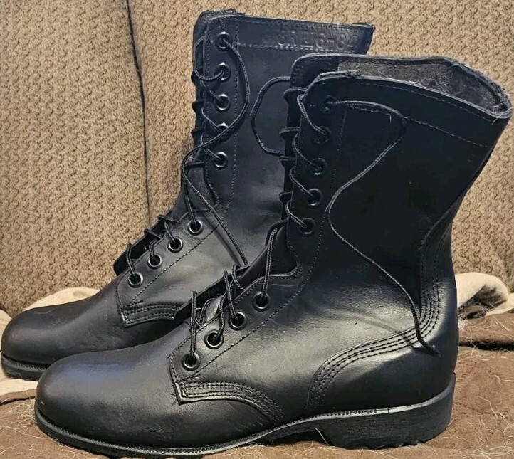 1984 Vintage Leather Lace-up Combat Boot Size 11W
