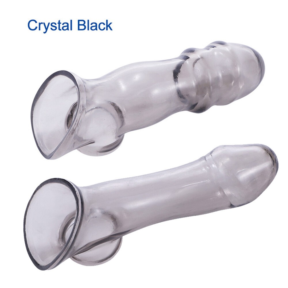 MALE Delay ejaculation Condoms penis sleeve Extender-Reusable-Impotence Condoms