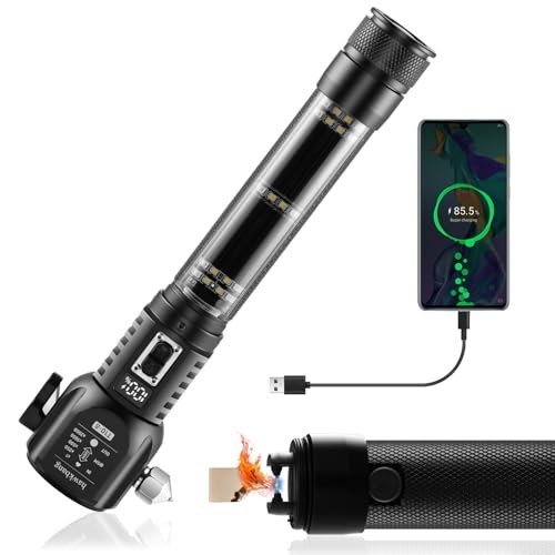 18-in-1 Car Emergency Tool - Solar/USB Flashlight, Safety Hammer, Lighter, Power