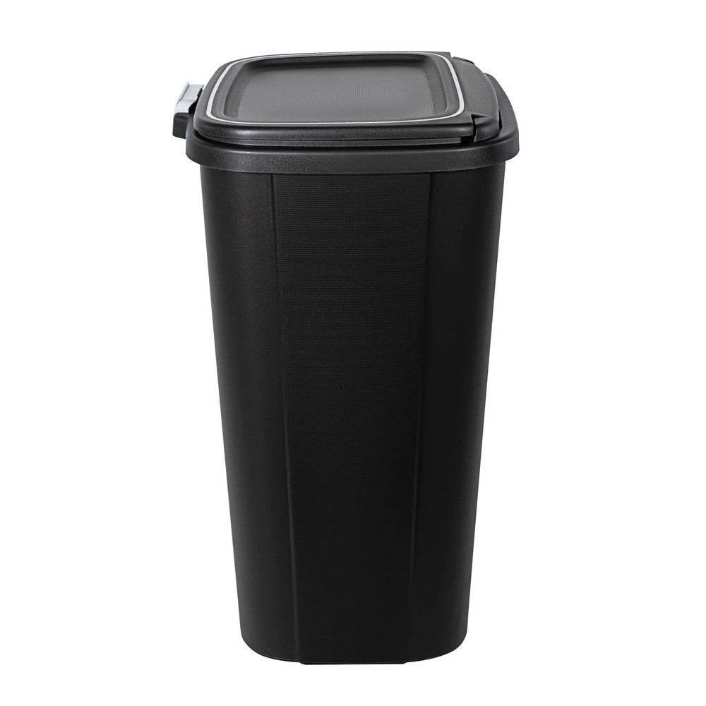 Hefty Kitchen Trash Can, 13 Gallon Plastic Odor Block Touch Top Garbage Bin