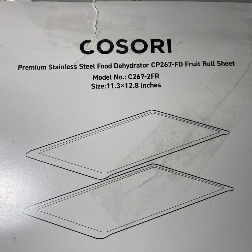 2x Sheets for COSORI Food Dehydrator Accessory Fruit Leather Roll - CP267-2FR