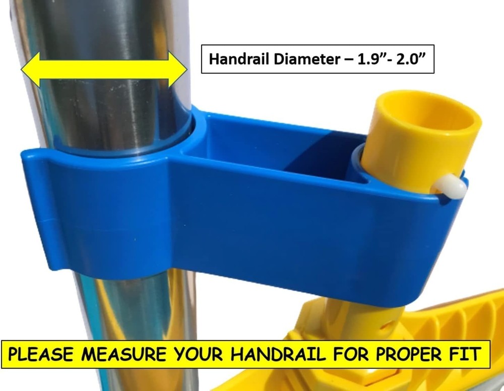 Multi-Purpose Leaf Net Skimmer Clip for 1.9" Ladder – Keep Your Pool Pristine