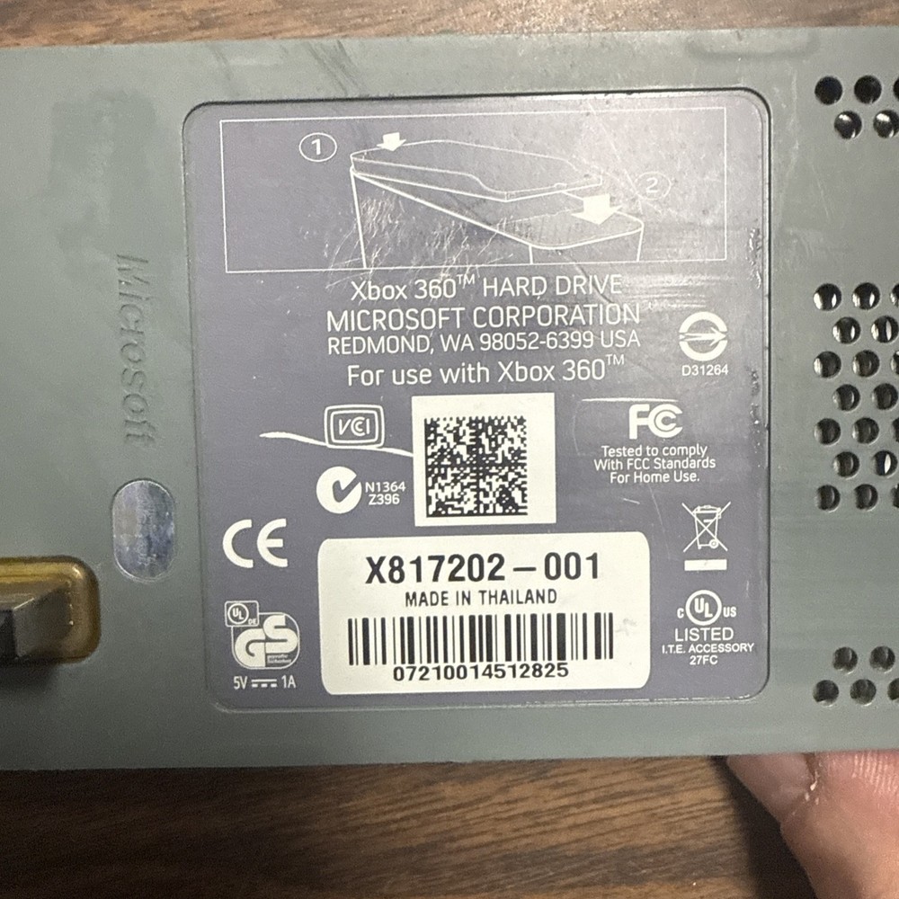 Microsoft Xbox 360 60GB Hard Drive HDD OEM Gray – Tested & Working