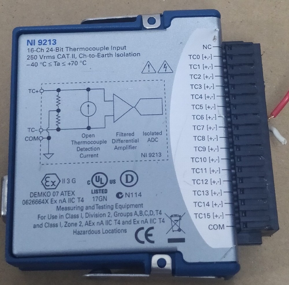 National Instruments NI 9213 cDAQ Temperature / Thermocouple Input Module