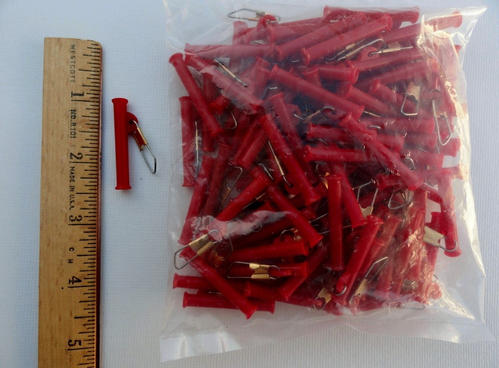 1.5" Length Big Sinker Slides Sliders Red - 100 Pieces