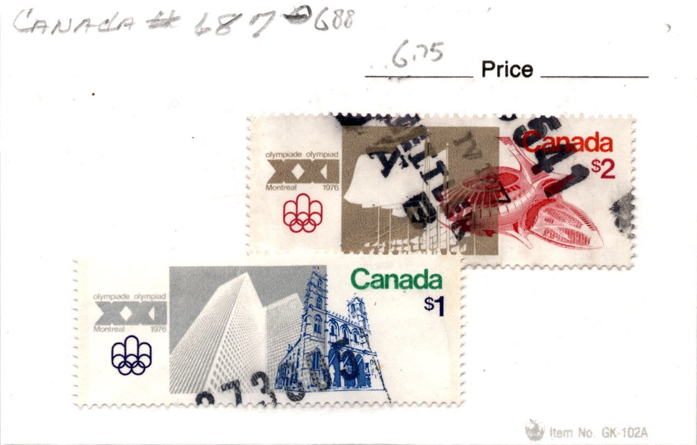 Canada, Postage Stamp, #687-688 Used, 1976 Olympics (AJ)