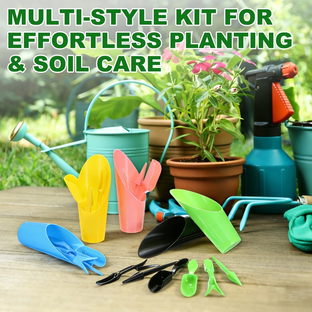 2-Set Transplanting Succulent Cultivation Digging Scoops Kits [Blue]