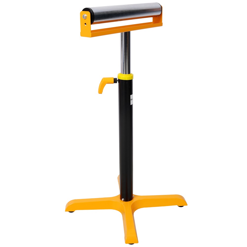Heavy-Duty Adjustable Single Roller Stand,Material Support Stand, Yellow & Black