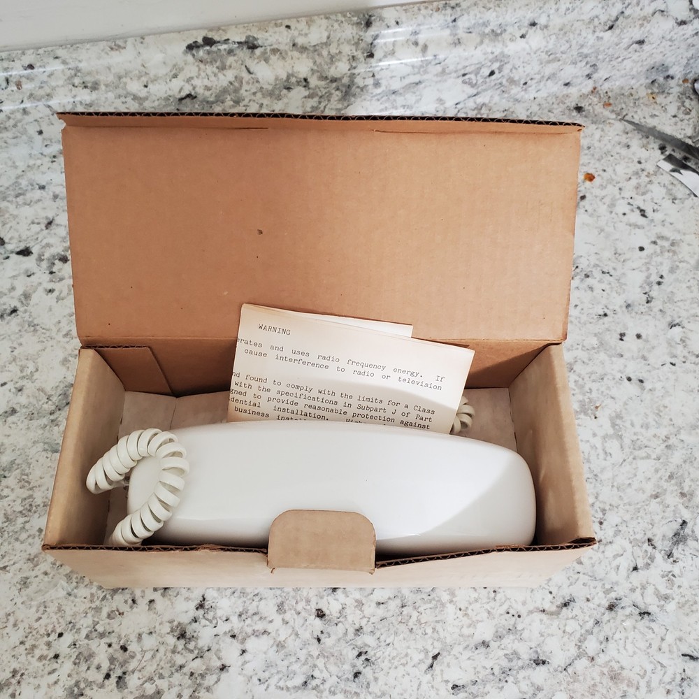 White Comdial Trimline Touch Tone Wall Telephone Tested Works