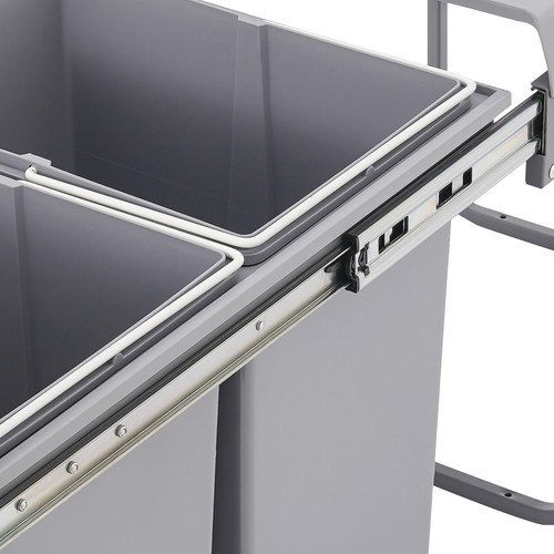 40L Kitchen Waste Bin Pullout Garbage Trash Can Double Pull-Out Trash Can SALE