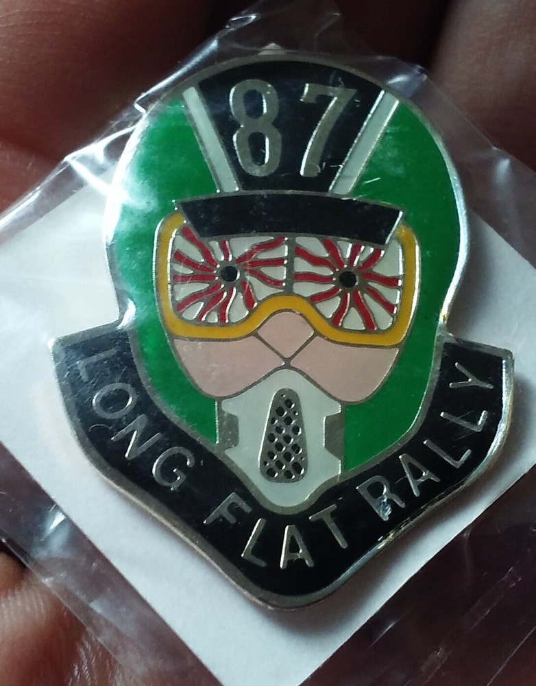 Long Flat Rally 1987 pin motorcycle run