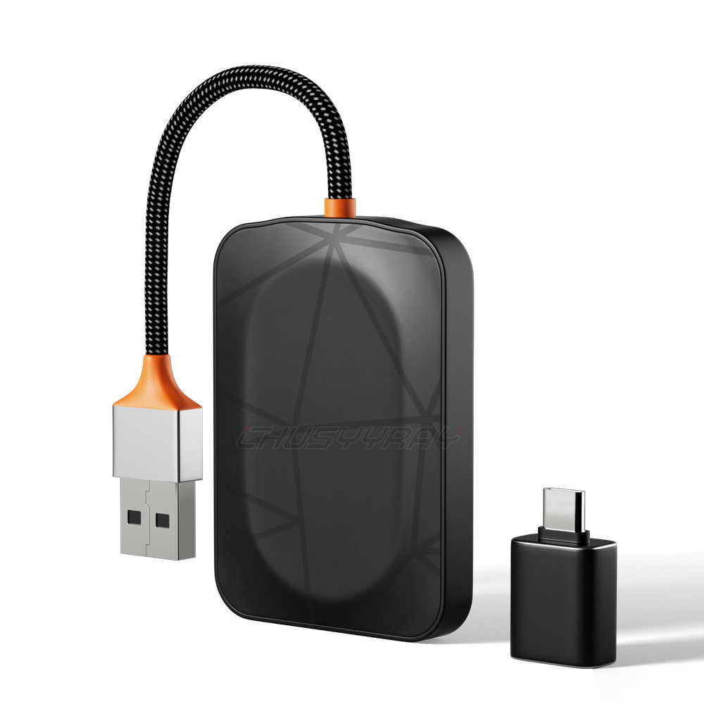 2-in-1 Carplay Wireless Adapter Android Auto Plug Play Connect USB Dongle +
