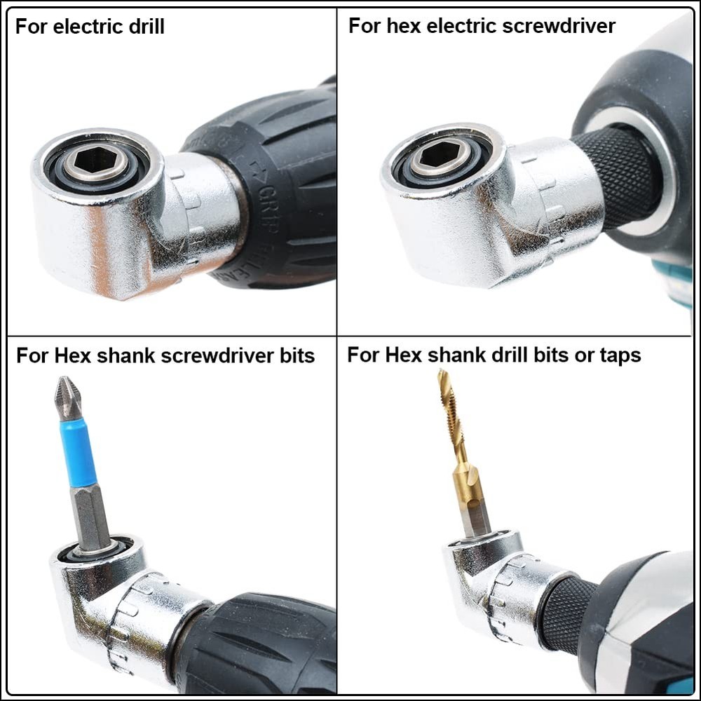 AUTOTOOLHOME Right Angle Drill Driver 105 Degree Silver