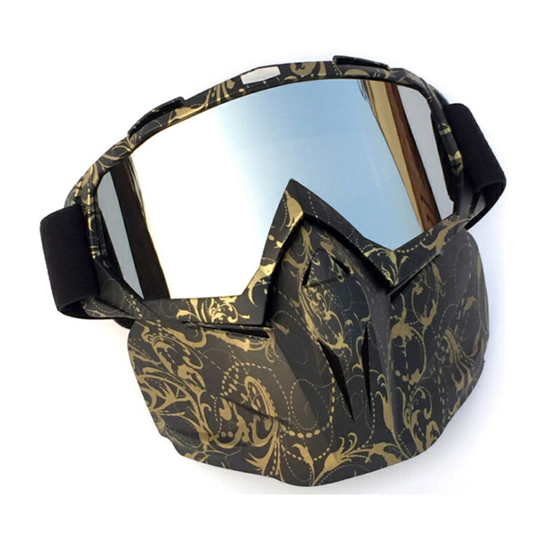 Safety Goggles Eye Protective Glasses Lab Work Eyewear with Modular Face Mask
