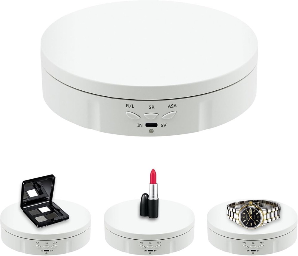 Motorized Rotating Display Stand 5.7in 360 Degree Electric Spin Turntable