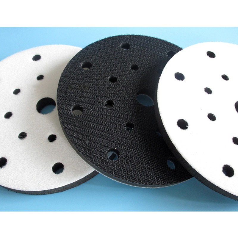 6 Inch 17 Hole Soft Foam Cushion Sponge Interface Buffer Pad For Sanding Pads