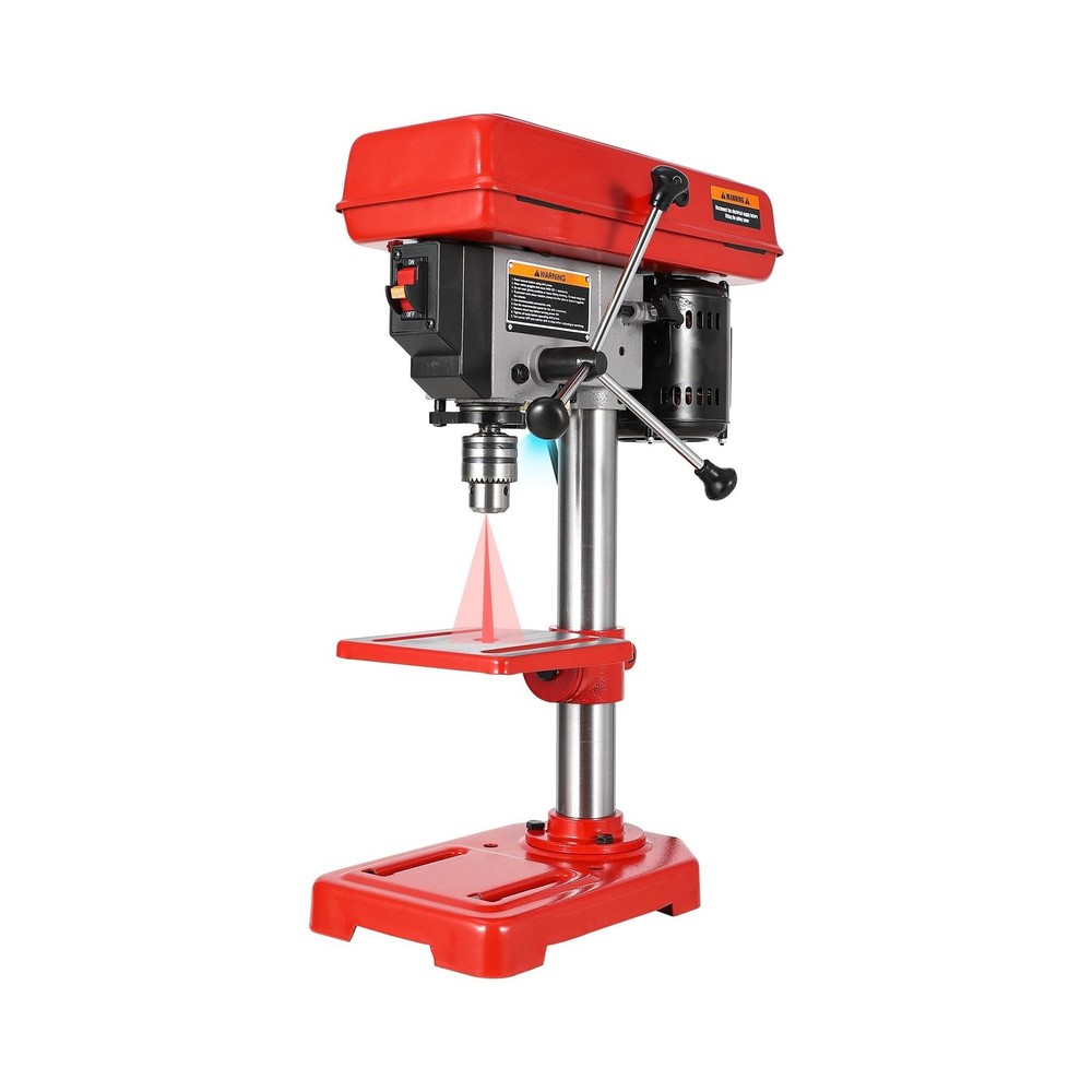 8" Benchtop Drill Press, Laser Ray (Class II Max. 1mW), Tabletop Drilling Mac...