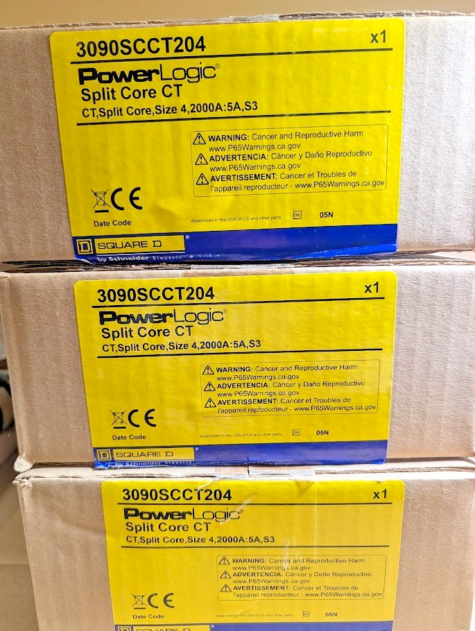 Square D 3090SCCT204 Split Core Current Transformer, 2000/5 A, size 4 (New)