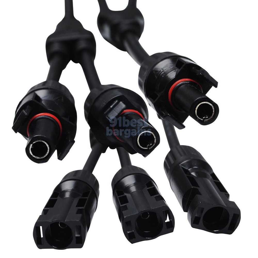 1-2 Solar Panel Y Branch Cable Connection Waterproof Adapter Connector Extension