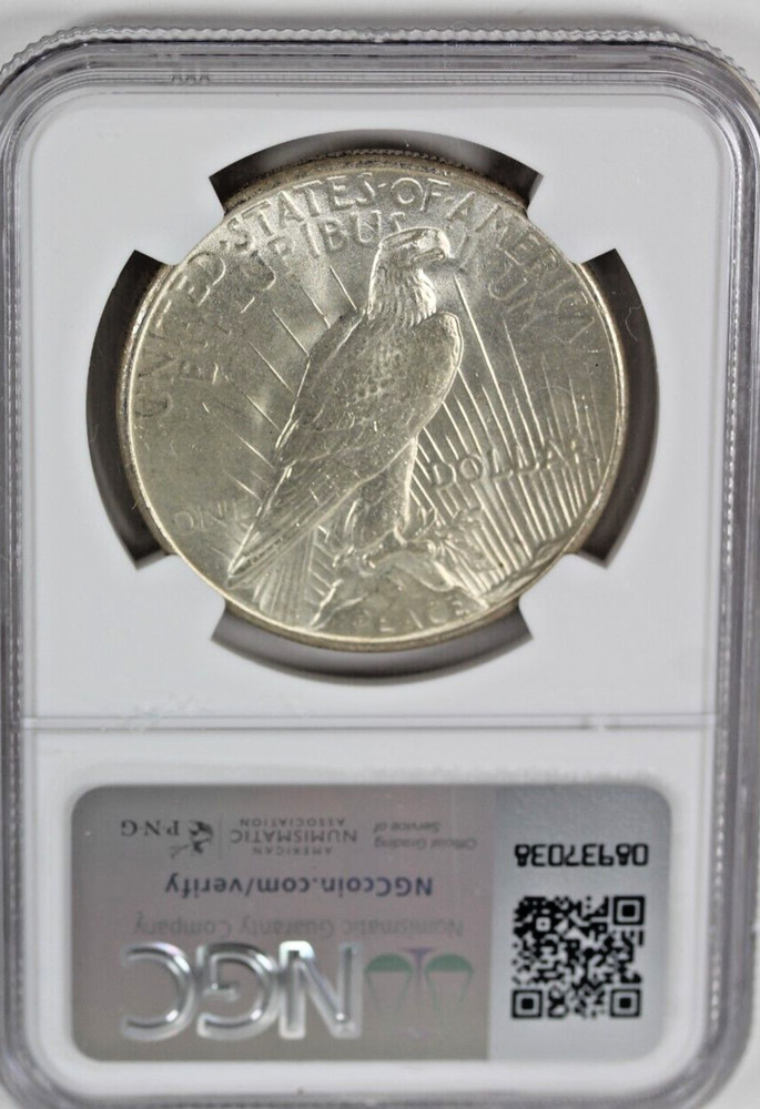 1935 Peace Dollar : NGC MS62 Blazing White