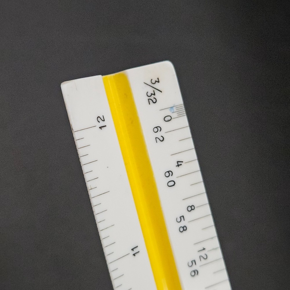 Vintage Dietzgen 1656 BP Triangular Scale Ruler Architecture Drafting