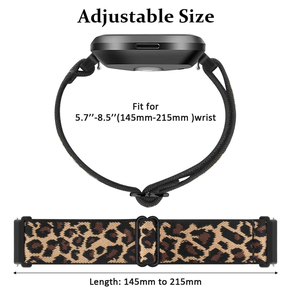 Elastic Band With Fitbit Versa 2 / Versa / Lite / SE , Adjustable Soft Stretc...