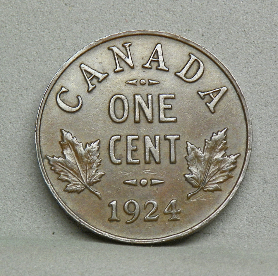 1924 CANADA 1 CENT, AU