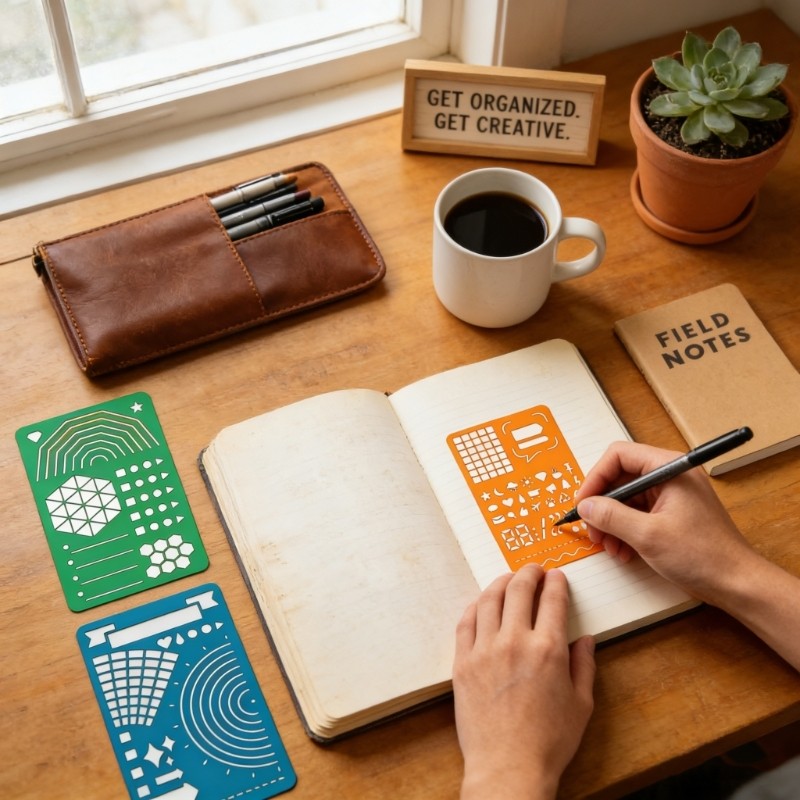 3 Piece Template Set For Engineering Art And Handwriting Projects Crafting Tool