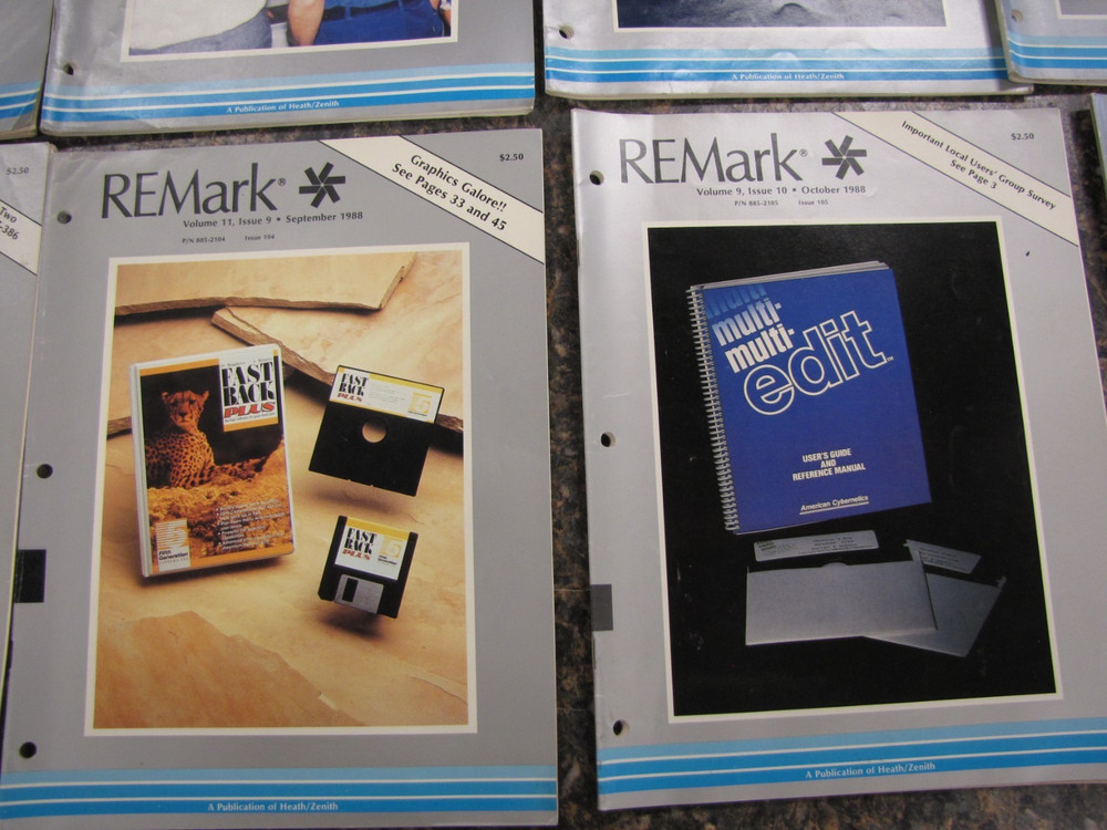 1988 REMark Heath Zenith User Group Magazines Computer Advertisements JAN-DEC