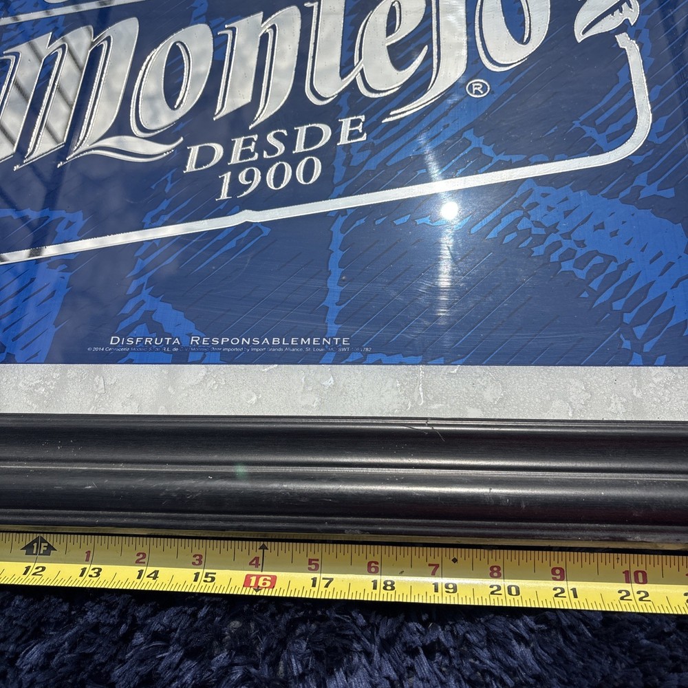 Montejo Clara Modelo Brand Mirror Beer Sign