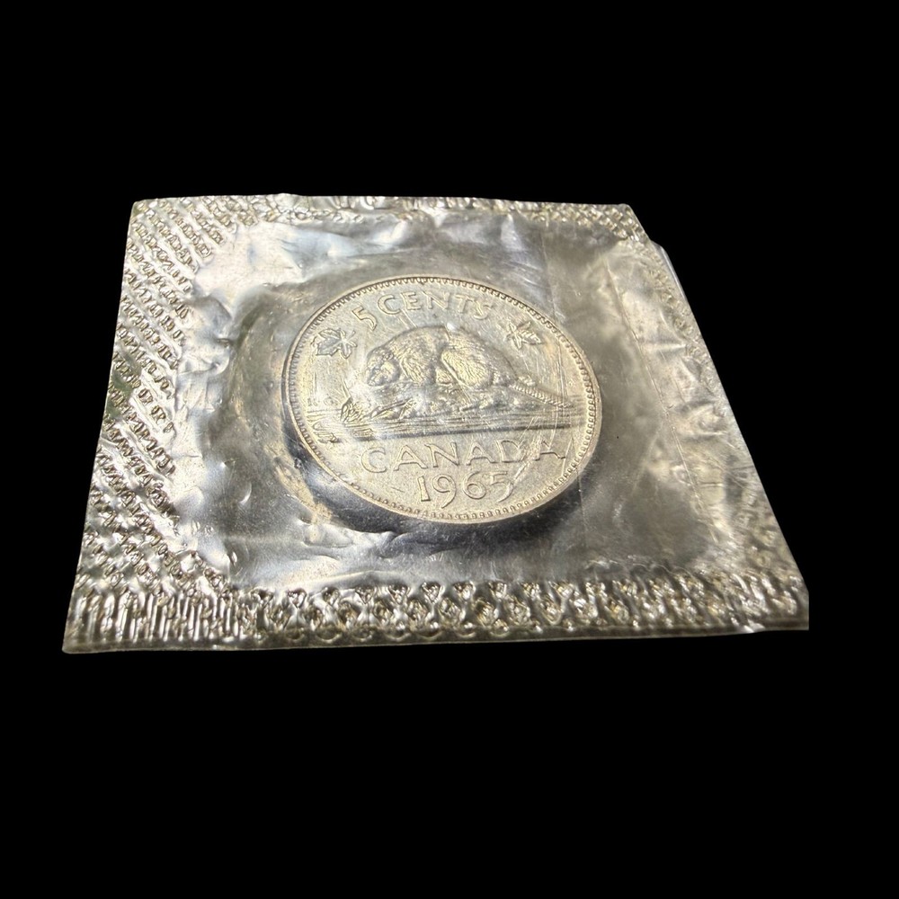 1965 CANADA - 5 CENT COIN PROOF LIKE (SMALL BEADS)