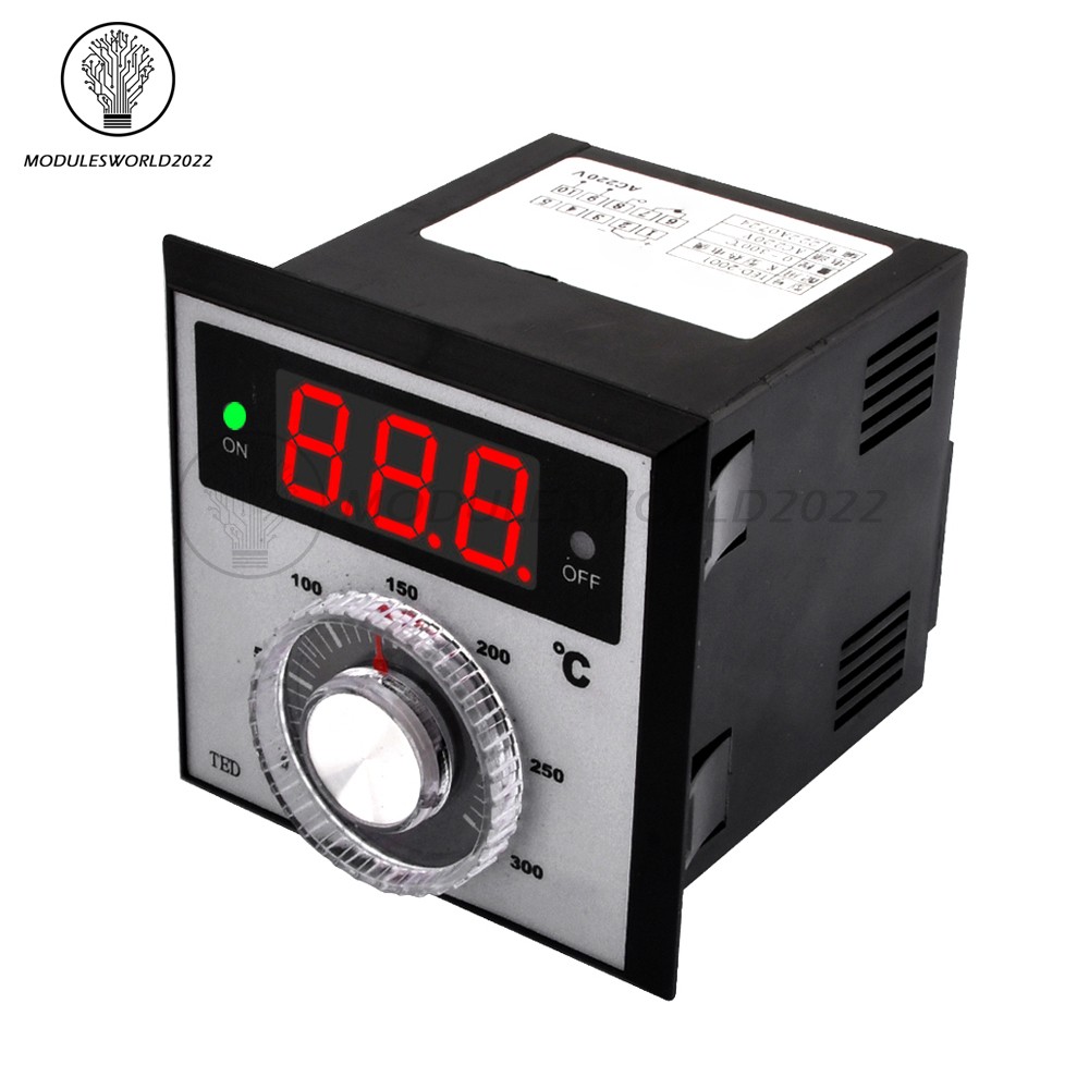 AC 220V TED-2001 K-type Temperature Controller Digital Thermostat Relay Output