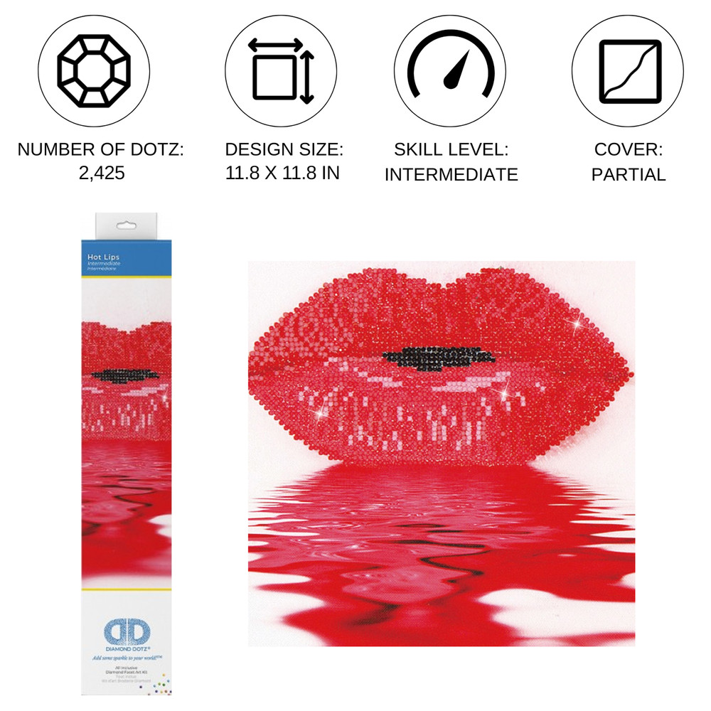 Diamond Dotz Hot Lips Diamond Painting Kit
