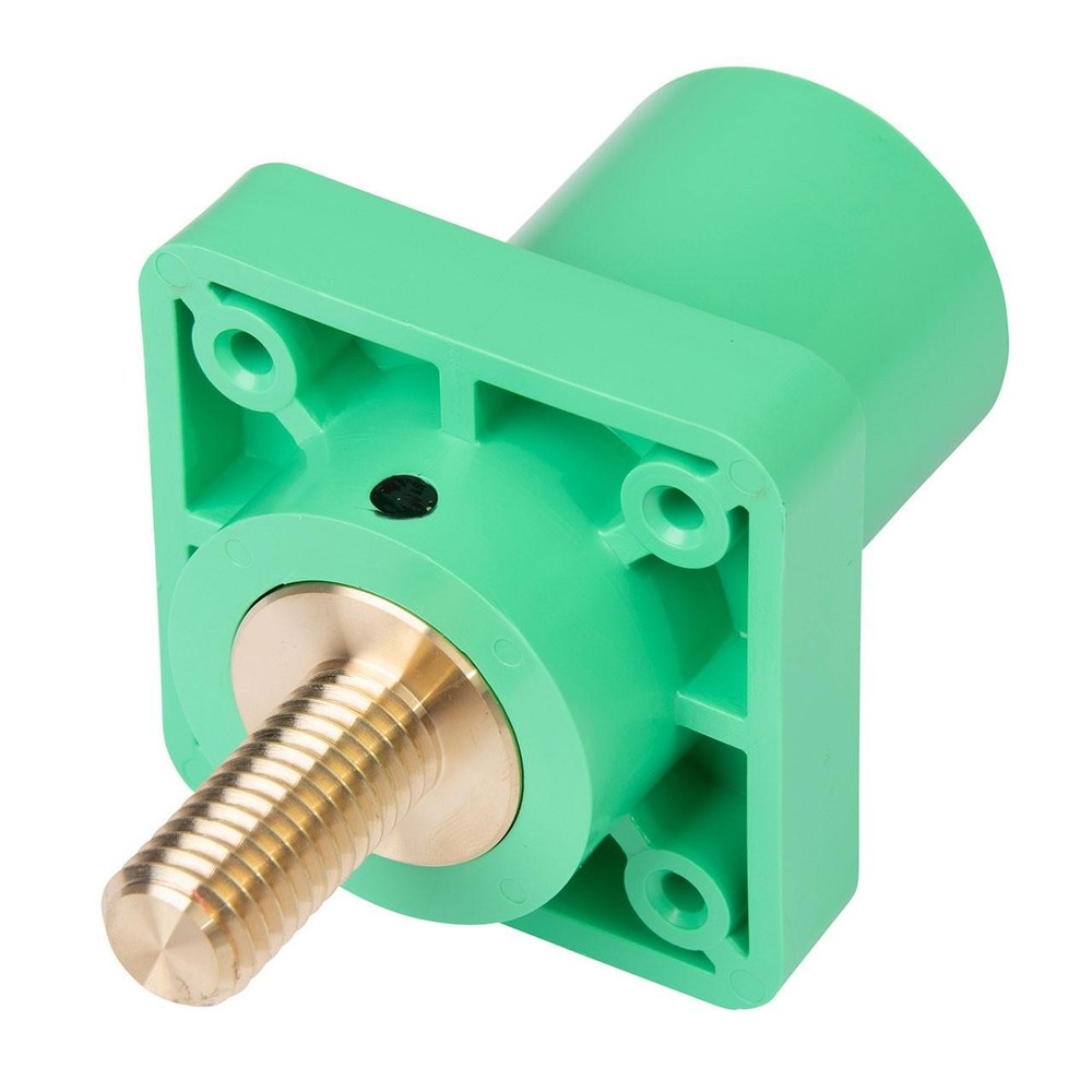 Cam-Type Panel Mount 1.125" Threaded Stud Male, Green