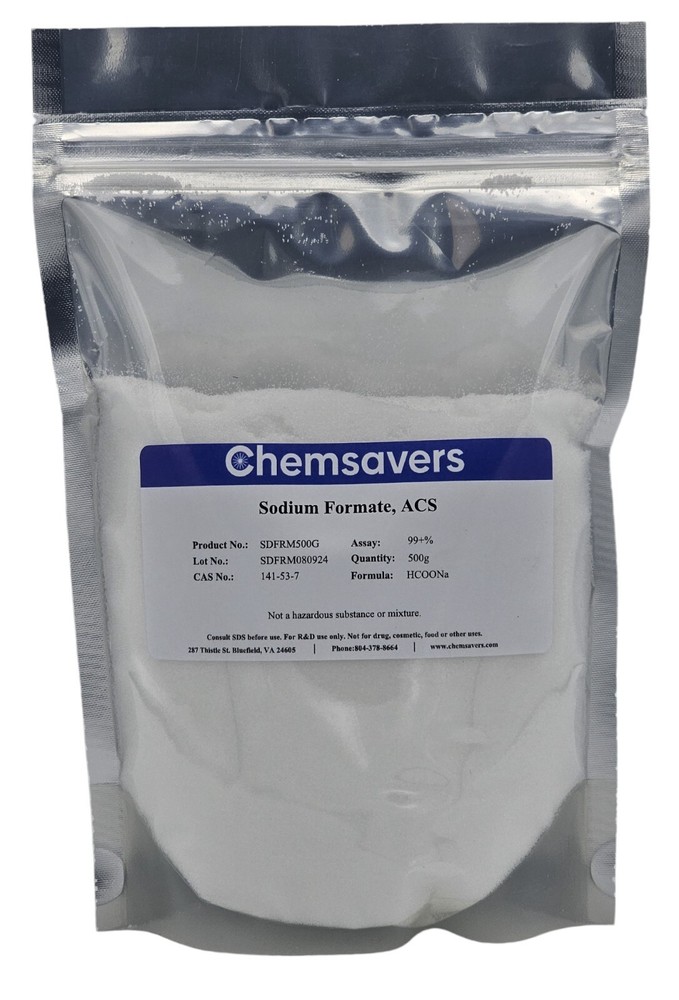 Sodium Formate, ACS, 99+%, 500g