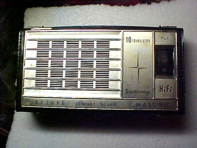 VINTAGE TRANSISTOR RADIO MASONIC 10 TRANSISTOR HI-FI