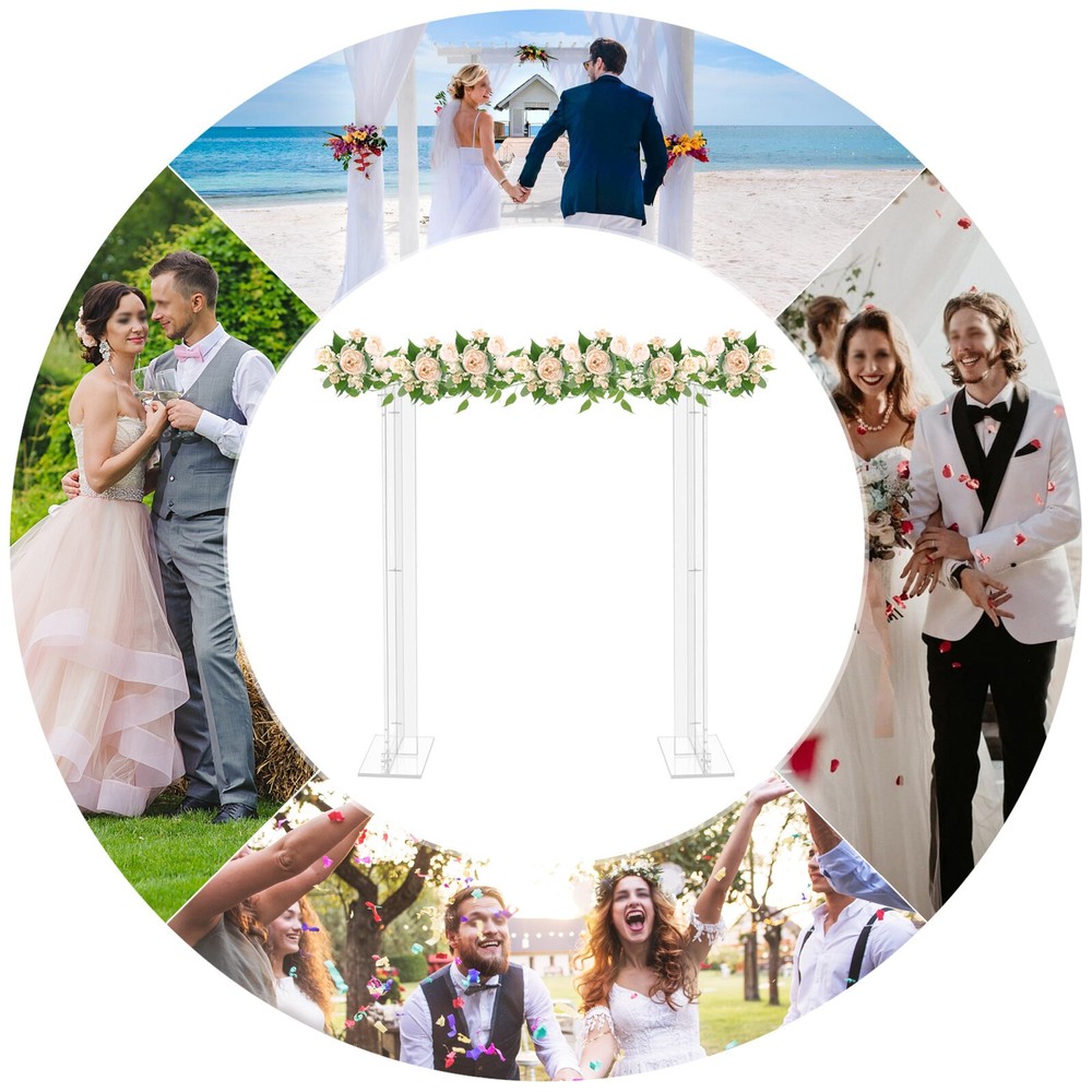 40inch Tall Clear Acrylic Rectangular Flower Racks Modern Wedding Flower Stand