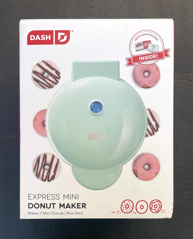 Dash Express Mini Donut Maker ~ Makes 7, Non-Stick, Recipes Included